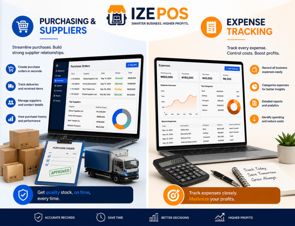 ize pos purchasing & expense tracking